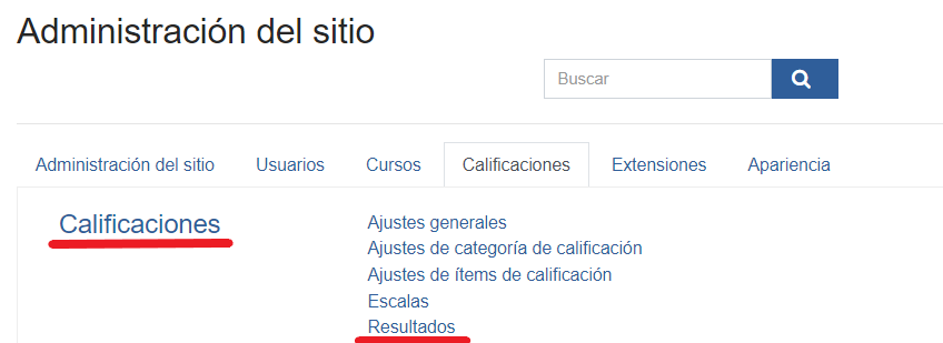 Tipos de calificación