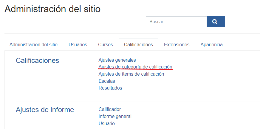 Tipos de calificación