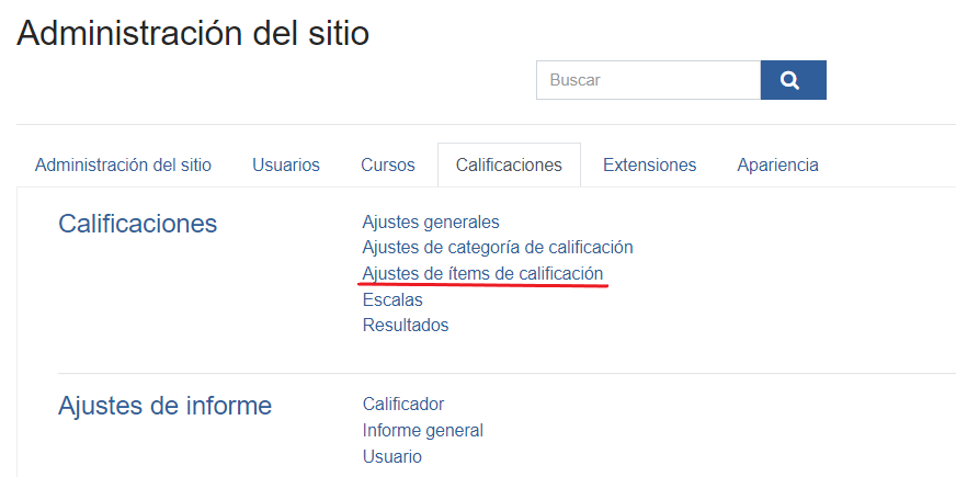 Tipos de calificación
