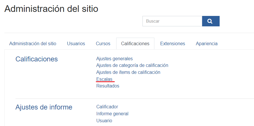 Tipos de calificación