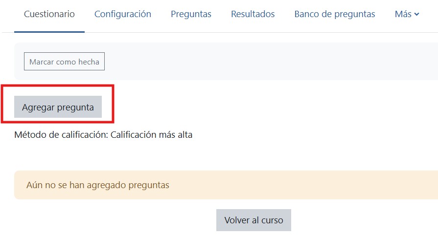 Configuración de cuestionarios