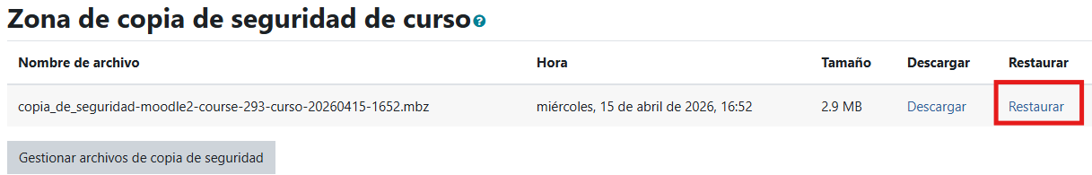 Restaurar