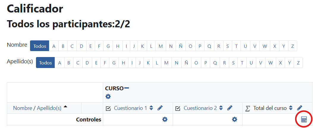 Métodos calificación