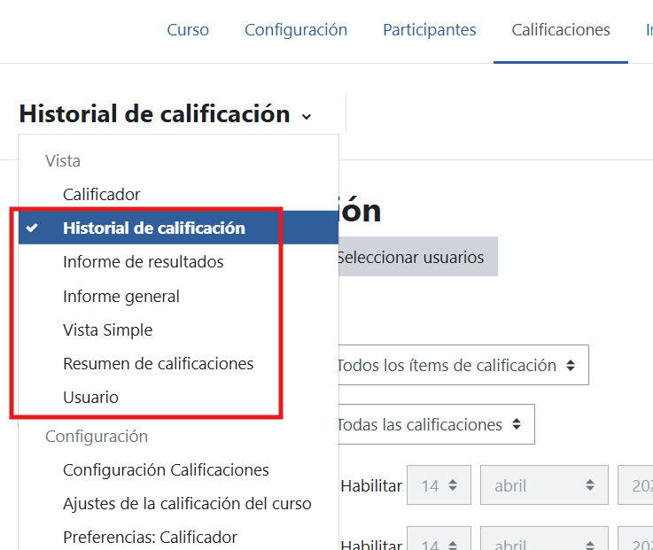 Métodos de calificación 