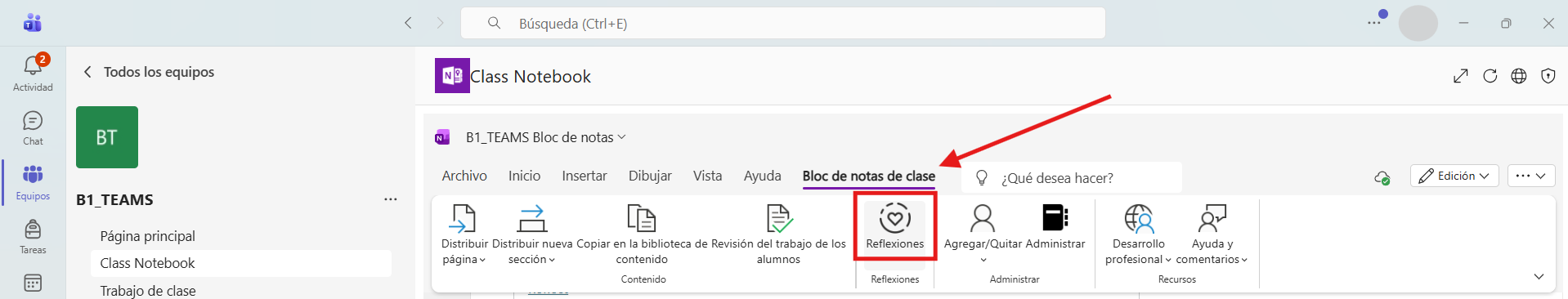 Captura de pantalla que muestra cómo acceder al botón de 