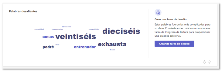 Nube de palabras que plantean dificultad