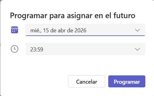 Instrucciones de una tarea
