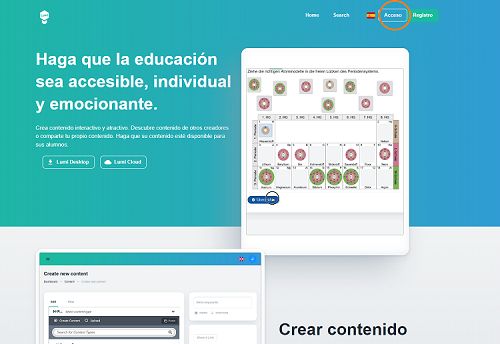 Captura página inicio web Lumi