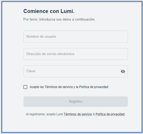 Captura registro en Lumi