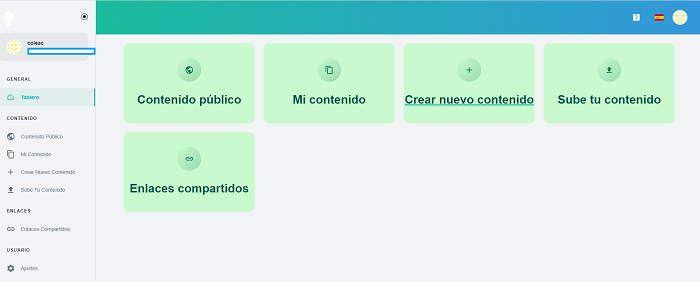 Captura tablero Lumi web