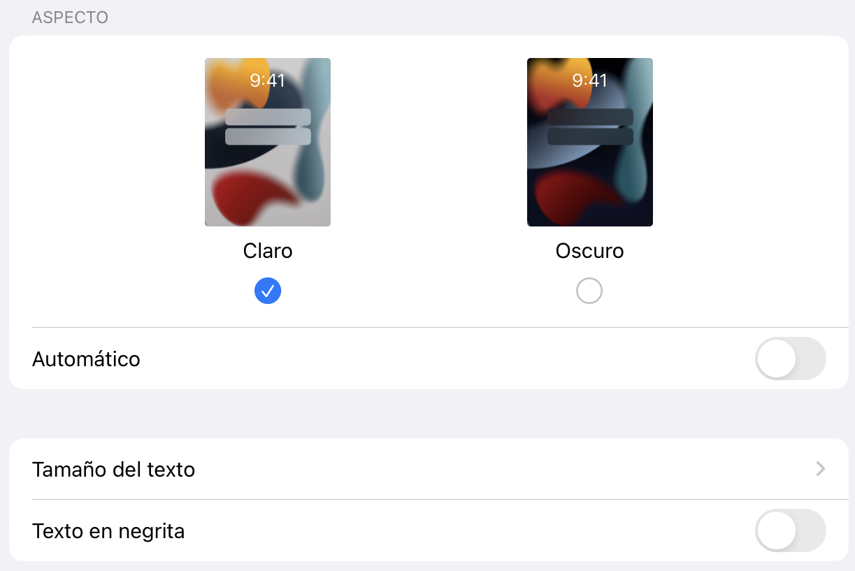 3.2. Aspecto de la pantalla en IOS