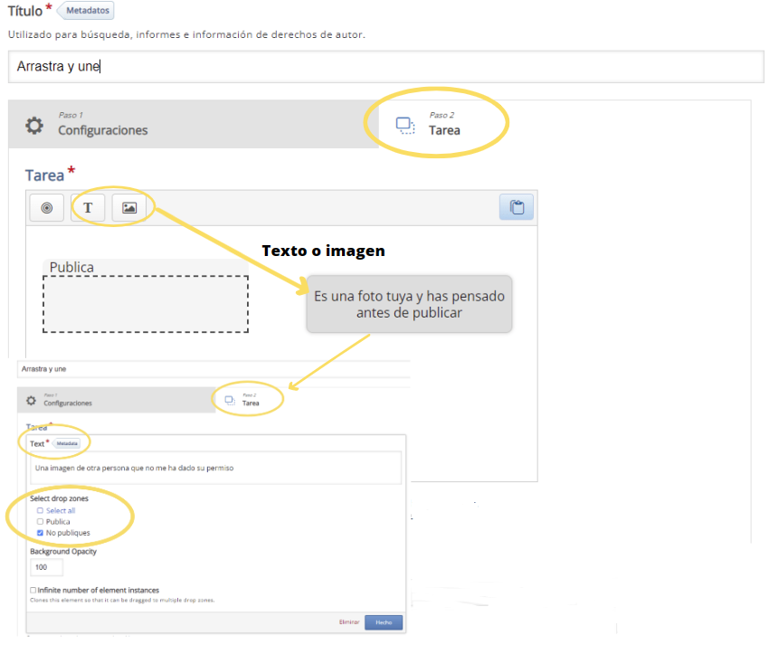Configuración interacción arrastra y une 03