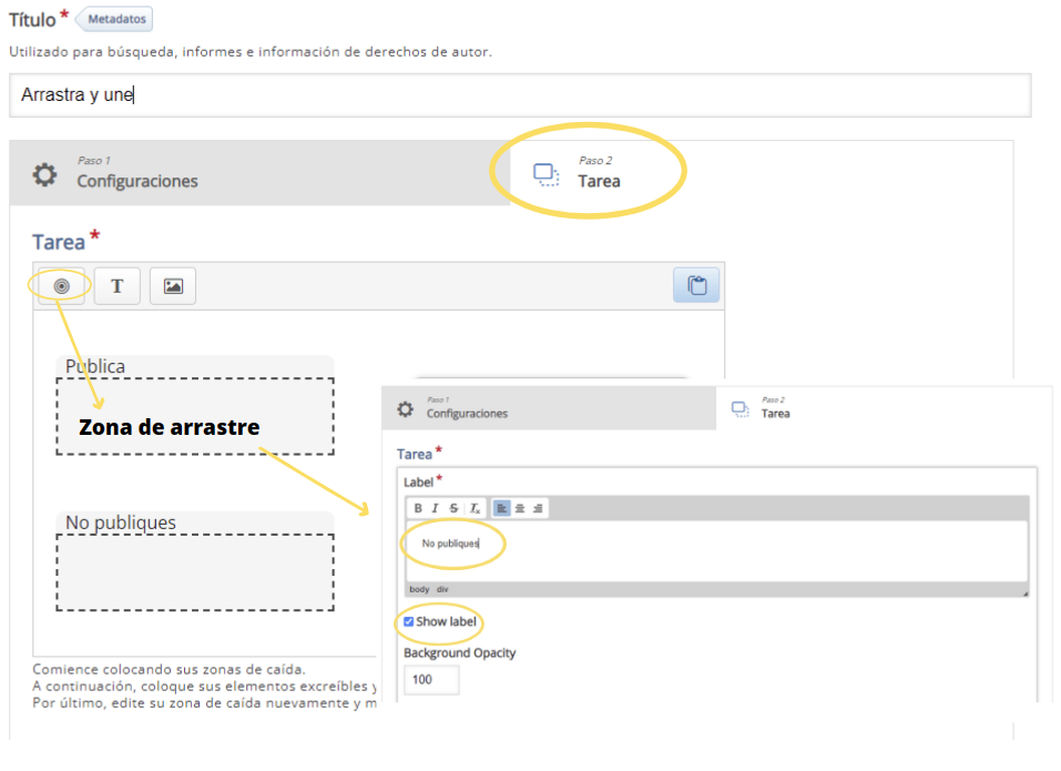 Configuración interacción arrastra y une 02