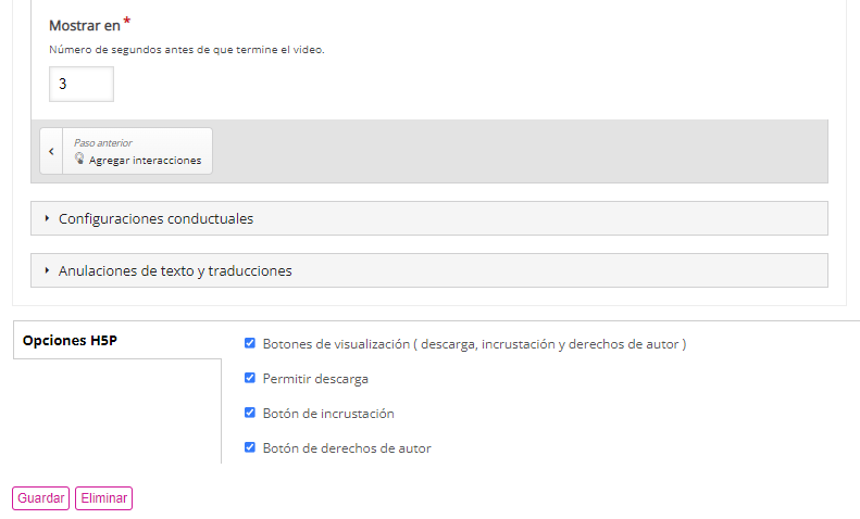 Configuración resumen vídeo 02