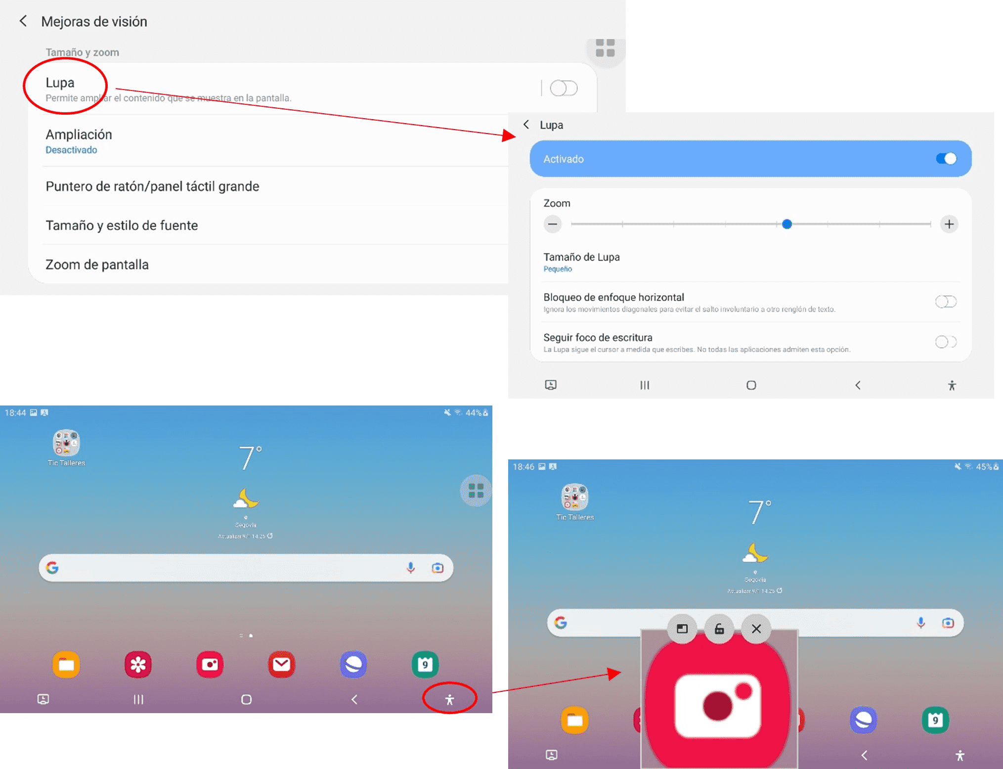 Lupa en Android