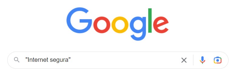 Se en la barra de búsquedas de Google "internet segura"