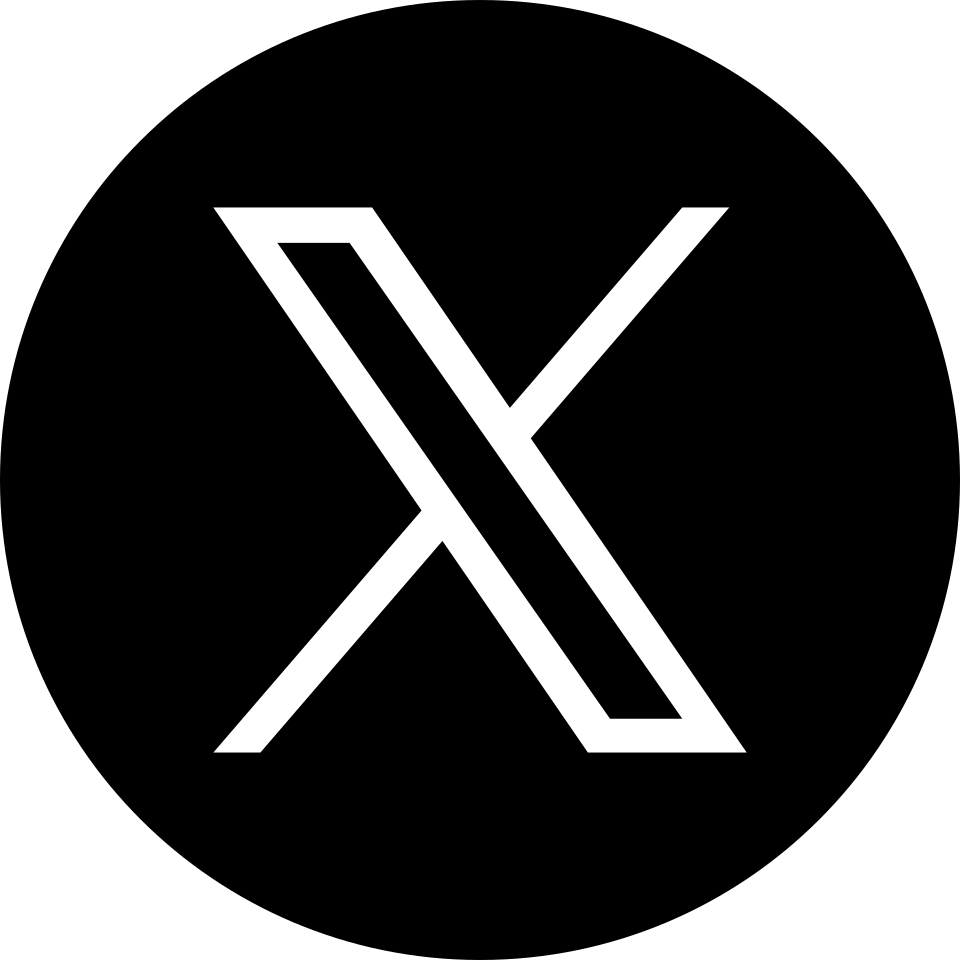 X - logo X mayúscula blanca sobre fondo negro