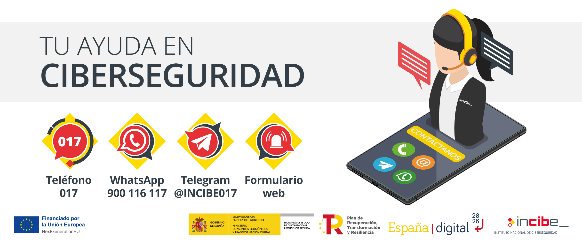 Formas de contacto con servicios de ayuda 