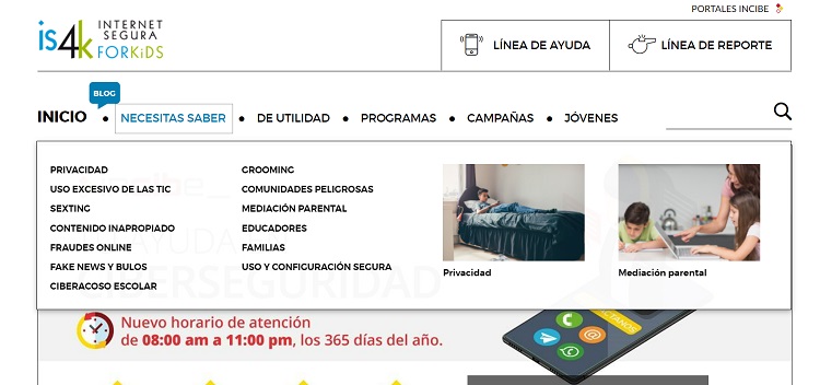 Página de inicio de la web is4k