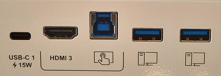 Conexiones frontales SMART Board