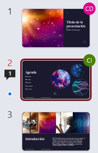 Colaboración en diapositivas de PPT