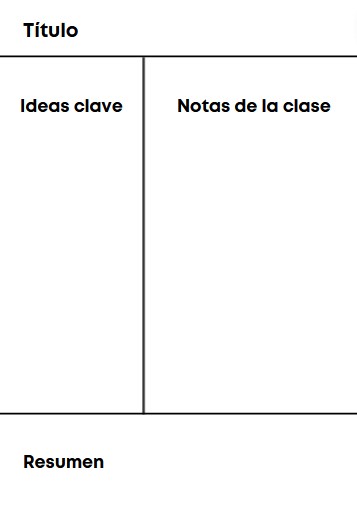 Imagen de plantilla para tomar notas