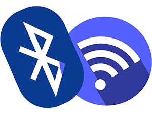 Logos de bluetooth y wifi