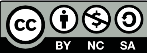 En la imagen se muestra el icono de Reconocimiento - No Comercial - Compartir igual