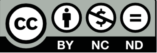 En la imagen se muestra el icono BY-NC-ND