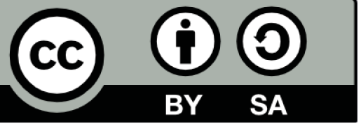 En la imagen se muestra el icono de BY-SA