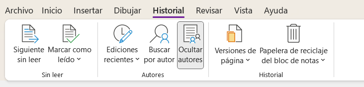 Captura de pantalla de OneNote
