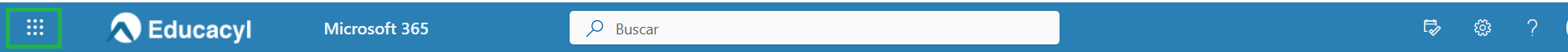 Captura de pantalla de la barra de herramientas del portal Educacyl