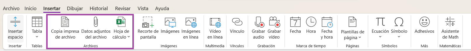 Captura de pantalla de OneNote