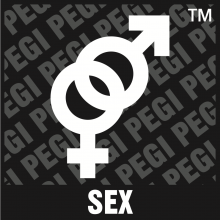 Icono con los símbolos de masculino y femenino. Debajo se lee Sex.