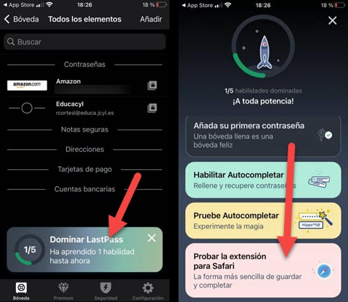 Extensión para Safari