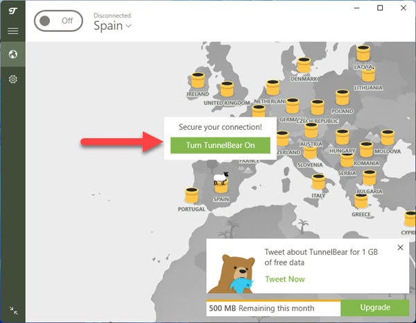 Enciende el VPN