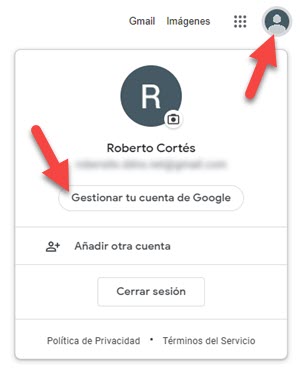 Abre tu cuenta de Google