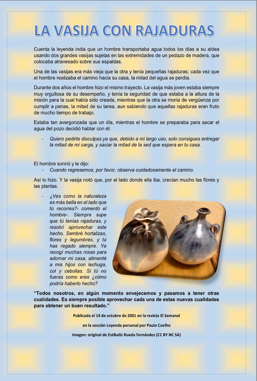 La vasija con rajaduras