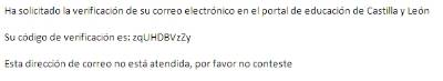 Código enviado al director del centro