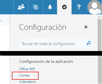 Configuración > Correo