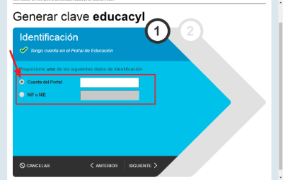 Escribir identificación