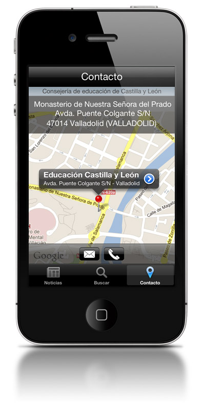 Iphone. Información de contacto