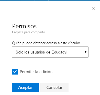 Menú Permisos