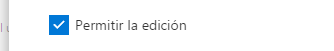 Opciones de permisos de edición