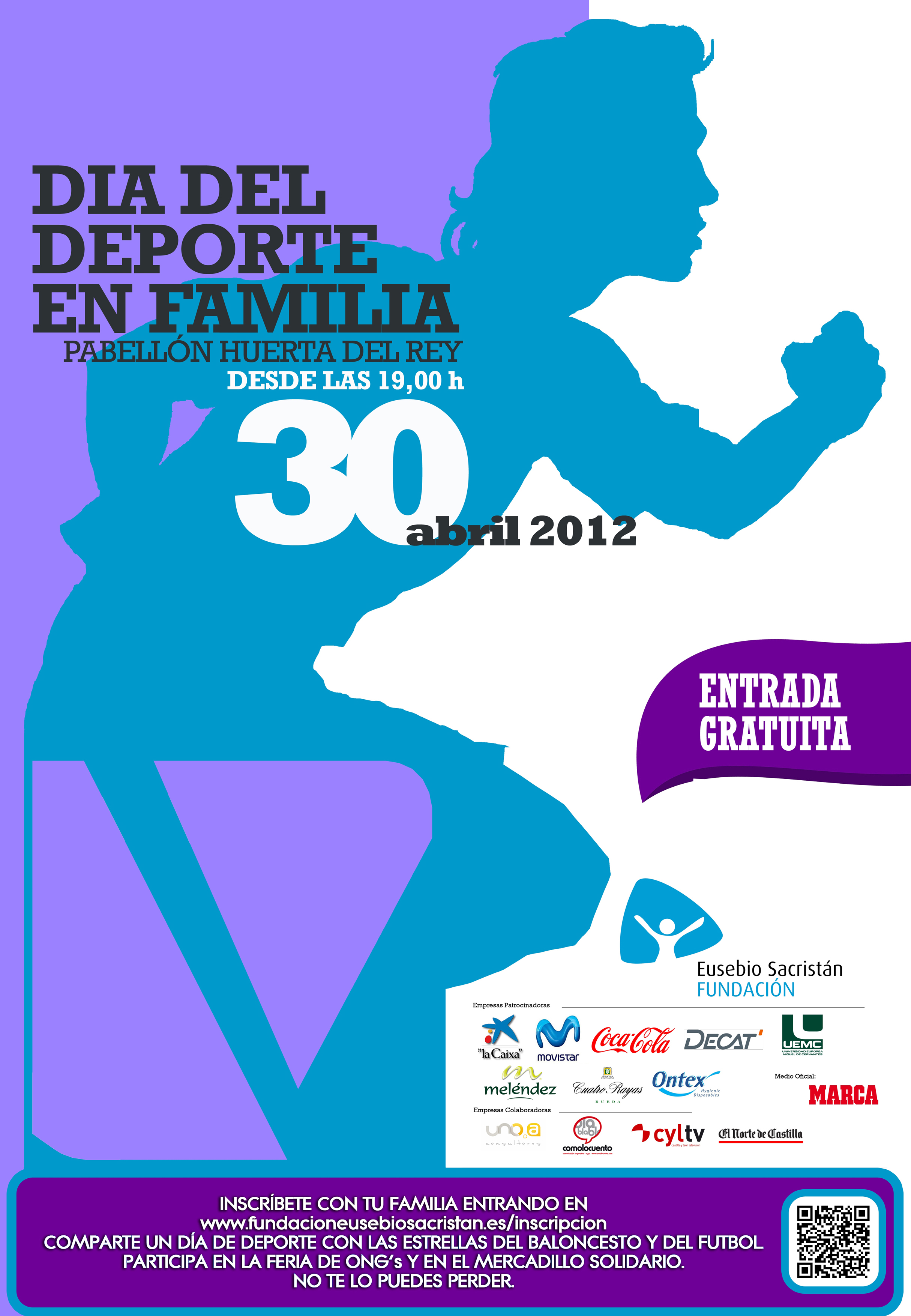 Cartel día del deporte en familia