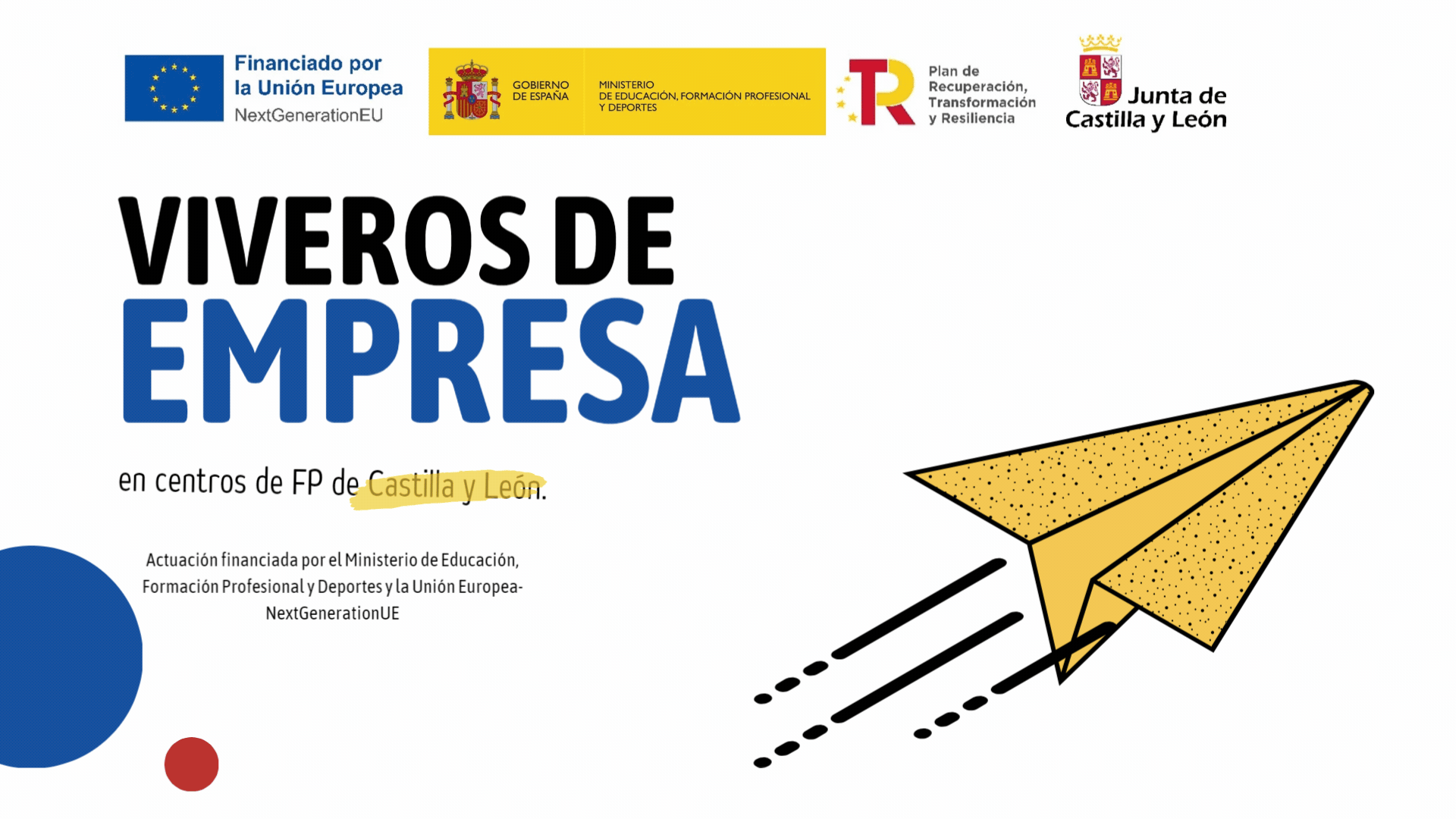 Placa Viveros de empresa FP Castilla y León 2023