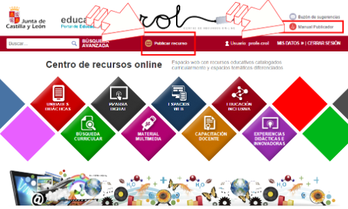 Pantalla de CROL, autenticado