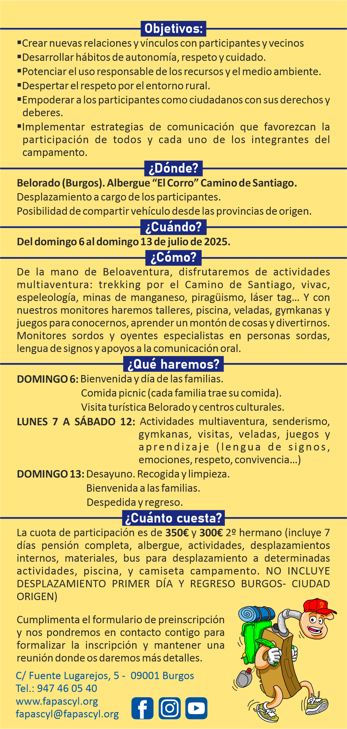 pasamano Campamento Belorado 2025 cara2